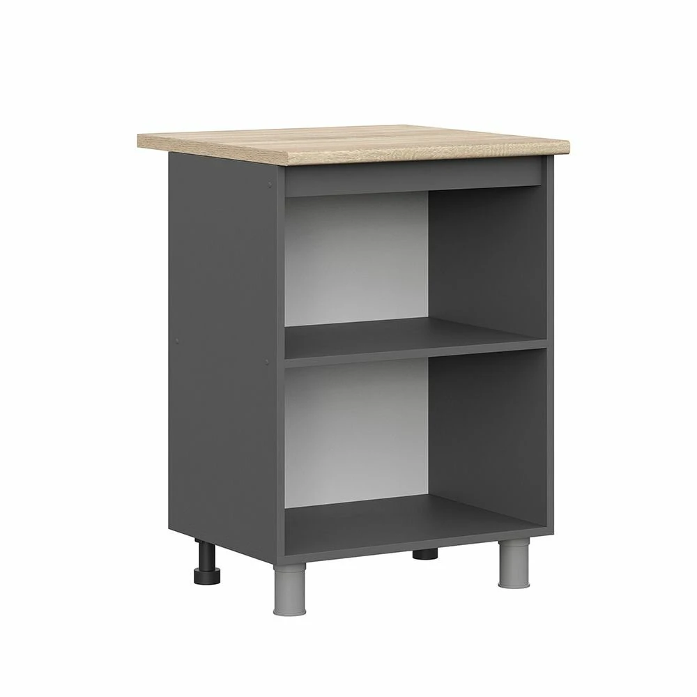 Кухонный гарнитур "Довер" 140см, со столешницей, с ящиками, графит ARNIKA